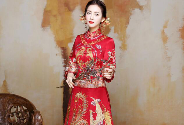 福連文苑蘇繡秀禾服嫁衣中式婚禮禮服