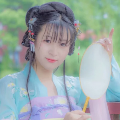 清新唯美福連文苑古風真人女子頭像