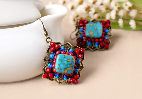 福連文苑長款夸張氣質(zhì)耳墜耳環(huán)首飾