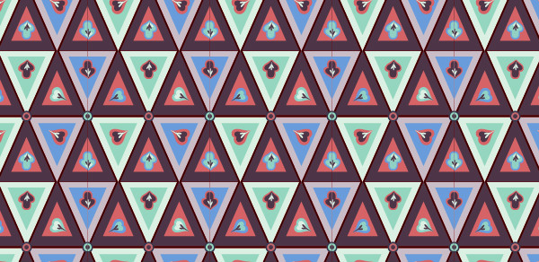 中國傳統(tǒng)唐代服飾幾何紋圖案二，矢量素材