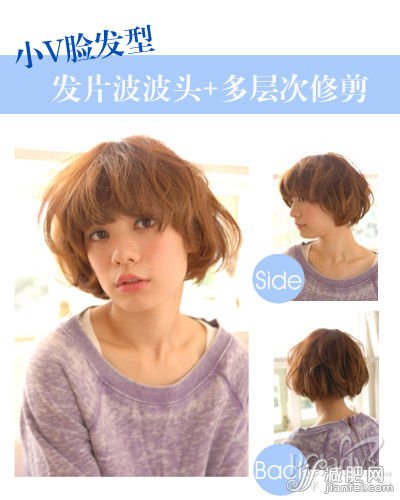 齊劉海+內(nèi)彎波波頭