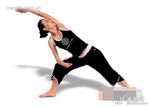 扭體側(cè)三角伸展式瑜伽瘦小腹