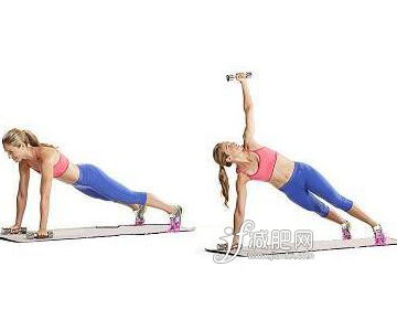 舉啞鈴運動鍛煉腰部力量