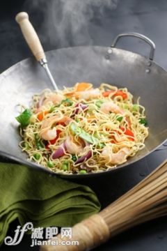 食品,餐具,鍋,肉,海產(chǎn)_143922271_Shrimp Chow Mein_創(chuàng)意圖片_Getty Images China