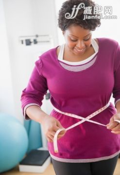 人,生活方式,測(cè)量工具,室內(nèi),25歲到29歲_115620874_African American woman measuring her waist_創(chuàng)意圖片_Getty Images China