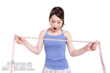 瘦身,測量,時尚,生活方式,苗條_7683ae908_驚訝的女子拿著卷尺_(dá)創(chuàng)意圖片_Getty Images China