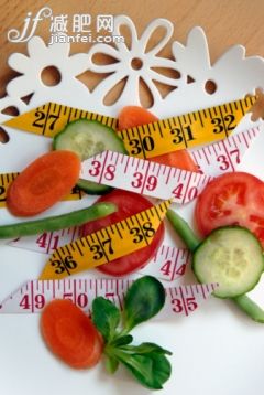 飲食,數字,室內,沙拉,切片食物_81300620_plate with vegetables and inches._創(chuàng)意圖片_Getty Images China