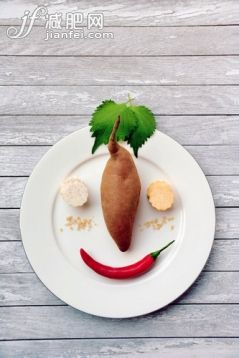 食品,盤子,笑臉,可愛的,甘薯_a661856f1_笑臉_創(chuàng)意圖片_Getty Images China