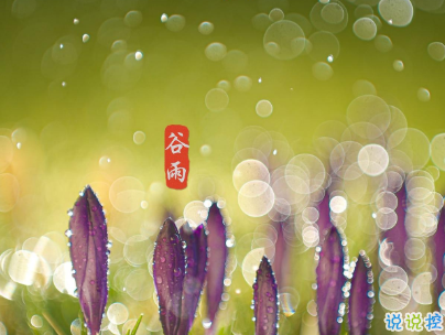 2020谷雨節(jié)氣唯美說說配圖 谷雨祝福唯美暖人心2