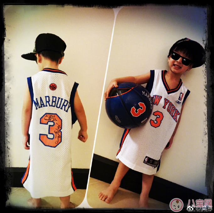 《爸爸去哪兒》吳尊寶貝max正面照 max正臉高清圖片