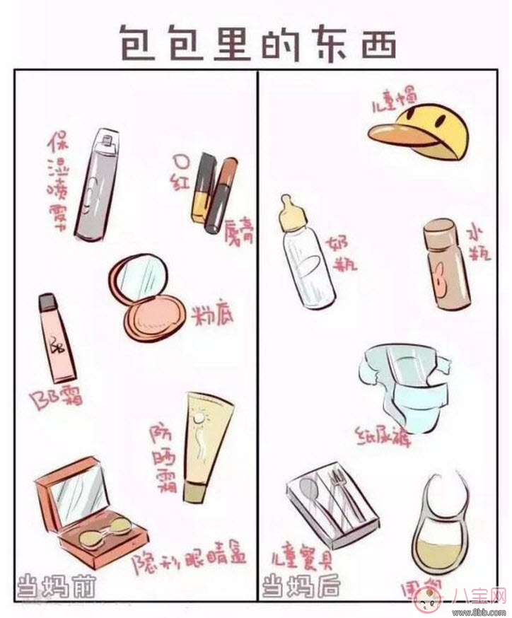 生娃前后對比漫畫 當媽前和當媽后對比圖片 生娃前后對比漫畫 當媽前和當媽后對比圖片