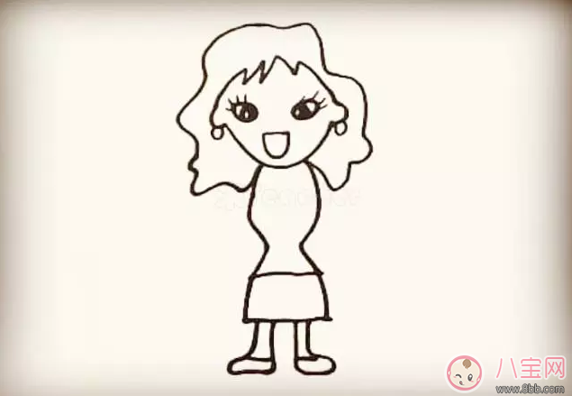 簡單兩筆畫出媽媽 媽媽簡筆畫教學(xué)