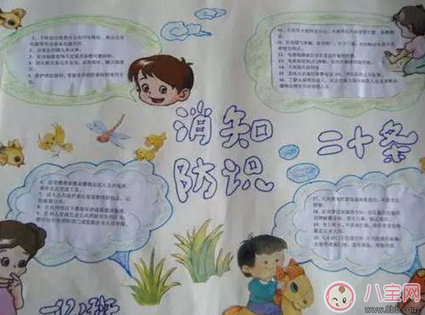 防火知識(shí)大普及  手抄報(bào)來幫忙