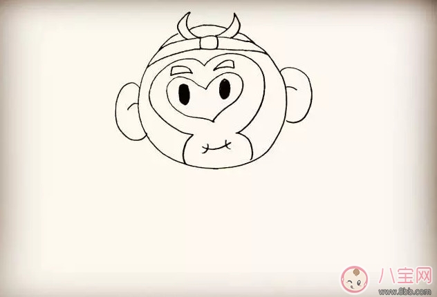 兒童簡(jiǎn)筆畫 卡通人物齊天大圣孫悟空簡(jiǎn)筆畫