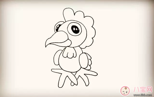 寶寶簡筆畫  簡單畫出大公雞