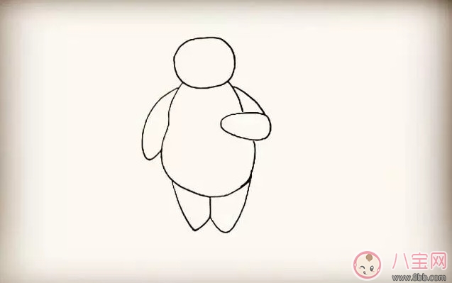 超能陸戰(zhàn)隊(duì)大白簡(jiǎn)筆畫 寶寶簡(jiǎn)筆畫