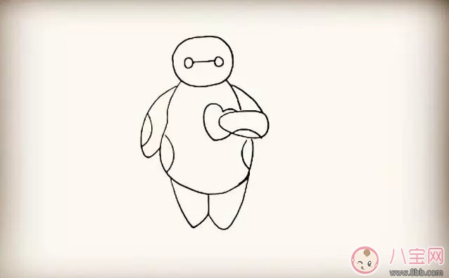 超能陸戰(zhàn)隊(duì)大白簡(jiǎn)筆畫 寶寶簡(jiǎn)筆畫