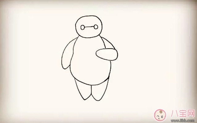 超能陸戰(zhàn)隊(duì)大白簡(jiǎn)筆畫 寶寶簡(jiǎn)筆畫