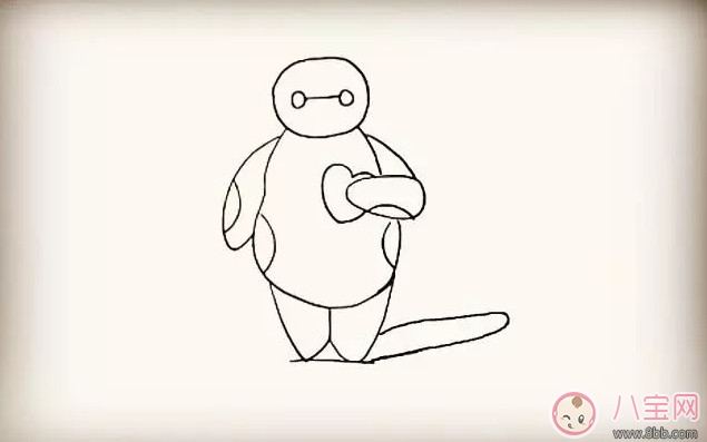 超能陸戰(zhàn)隊(duì)大白簡(jiǎn)筆畫 寶寶簡(jiǎn)筆畫