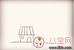 寶寶簡(jiǎn)筆畫(huà)彩虹屋  這樣畫(huà)景色系列彩虹屋