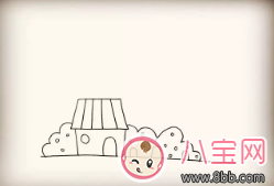 寶寶簡(jiǎn)筆畫(huà)彩虹屋  這樣畫(huà)景色系列彩虹屋