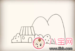 寶寶簡(jiǎn)筆畫(huà)彩虹屋  這樣畫(huà)景色系列彩虹屋