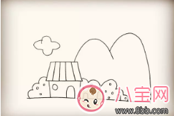 寶寶簡(jiǎn)筆畫(huà)彩虹屋  這樣畫(huà)景色系列彩虹屋