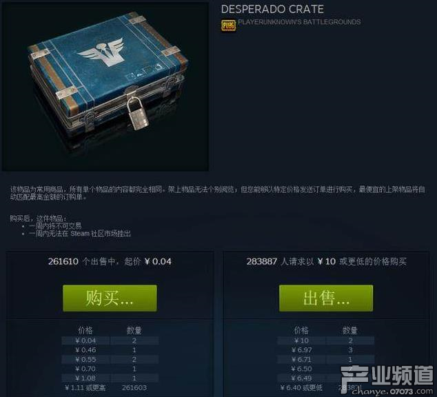 《絕地求生》藍色寶箱價格崩盤 4分錢買還要看運氣