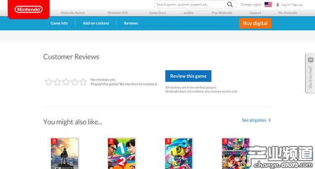 任天堂Switch游戲商店推出評價系統(tǒng) 開放少量試點
